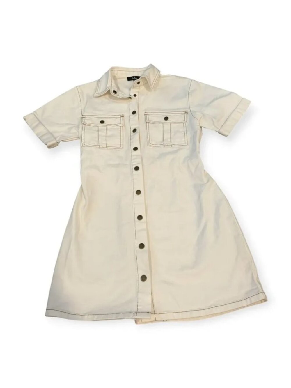 Lulu’s White denim dress size small